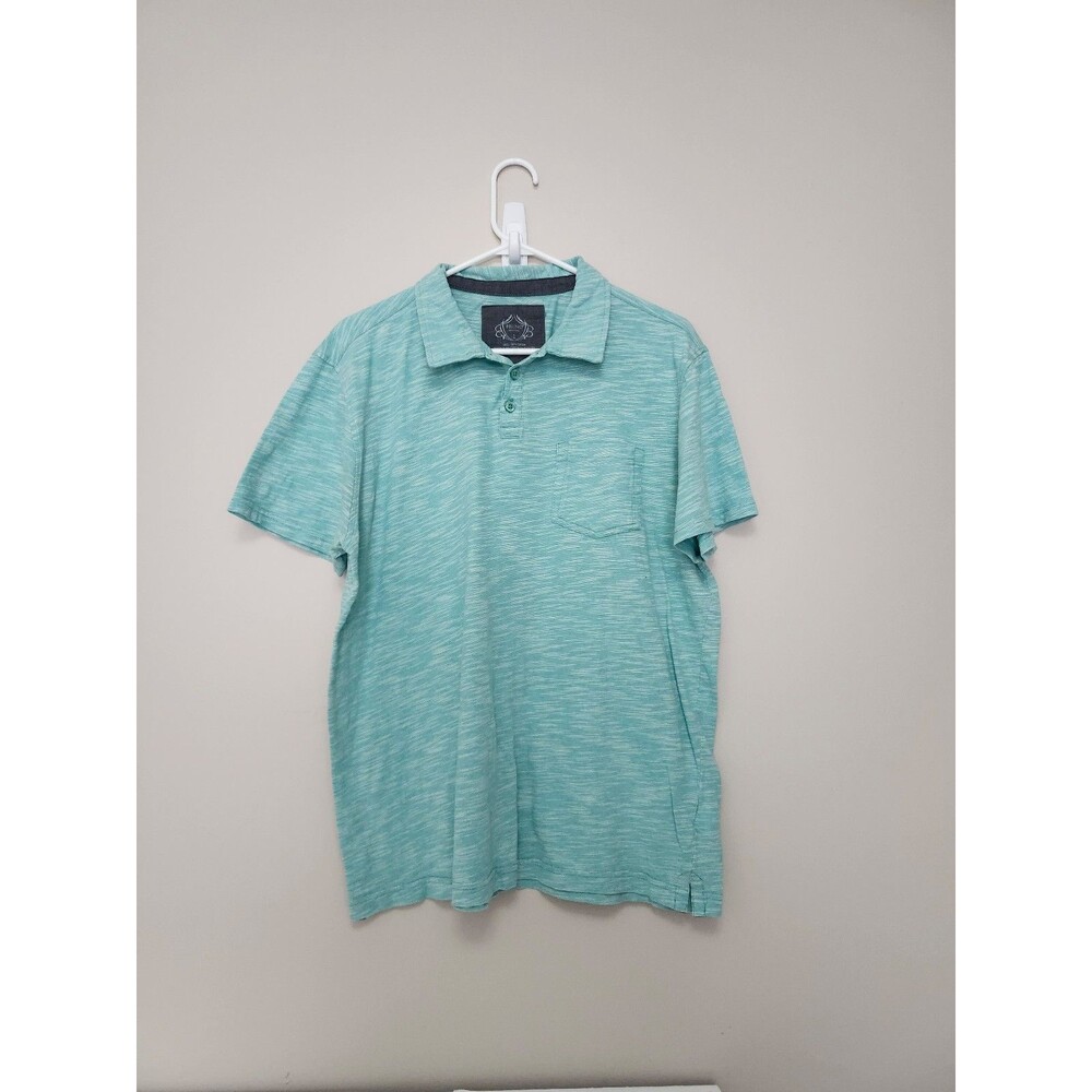 Bruno NY Turquoise Blue Cotton Polo Men's Large